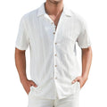Men’s Perforated Stretch Button Down Shirt
