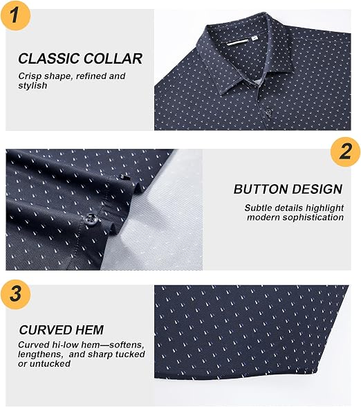 Men’s Jacquard Knit Short Sleeve Button Down Shirt